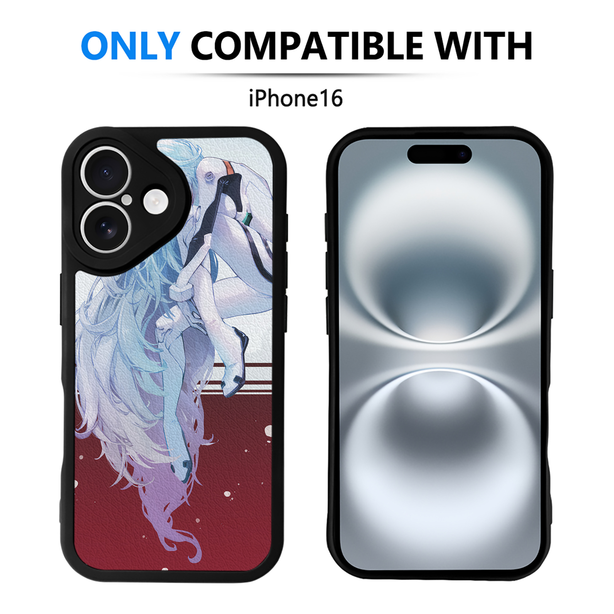 （画像用） EVA 新世紀エヴァンゲリオン 【iPhone 16シリーズ対応】シリコンスマホケース（レザー調） 材質：シリコン